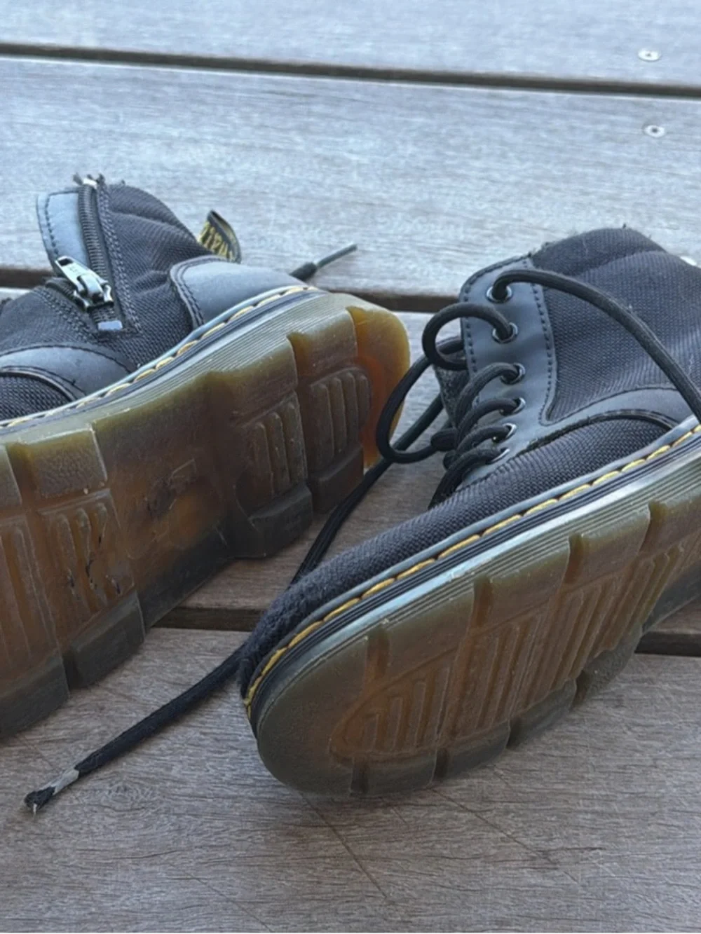 Dr. Martens Kids Black Lace-Up Ankle Boots